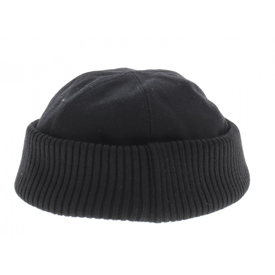 Bonnet docker laine noir - Traclet