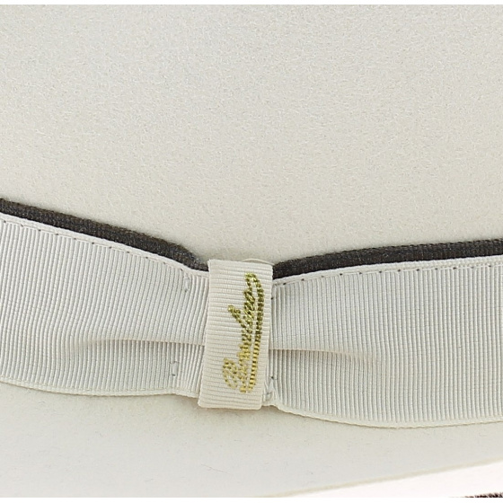 White Borsalino fur felt Trilby hat