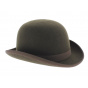 Brown Coffee Felt Bowler Hat - Traclet