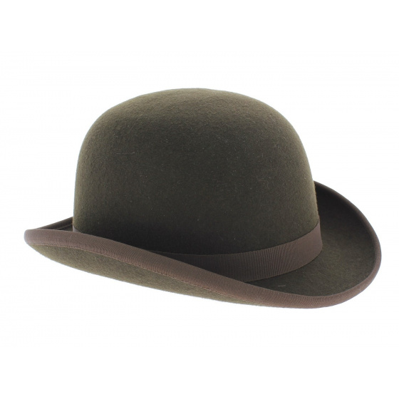 Chapeau Melon Feutre Marron Café - Traclet