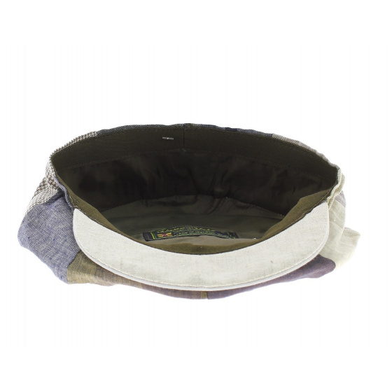 Casquette Irlandaise Omagh 8 cotes Patchwork lin Casquette Irlandaise Omagh 8 cotes Patchwork lin
