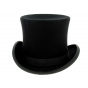 Black Wool Felt Top Hat Made in France
