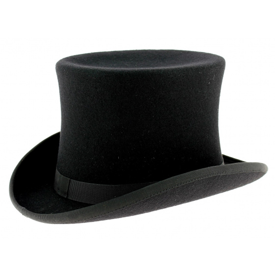 Black Wool Felt Top Hat Made in France Black Wool Felt Top Hat Made in France