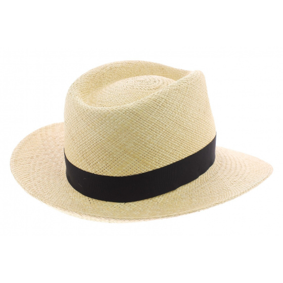 Black Colmar Panama Fedora Hat - Mayser Black Colmar Panama Fedora Hat - Mayser