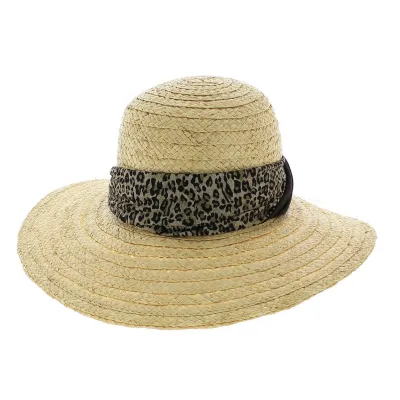 leopard wide-brimmed hat Reference: 1489 | Chapellerie Traclet