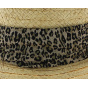 leopard wide-brimmed hat