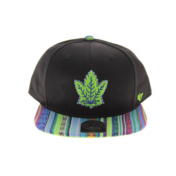 Toronto Maple Leafs Black Ethnic Pattern Snapback - 47