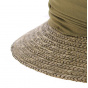 Brown hemp straw cloche hat