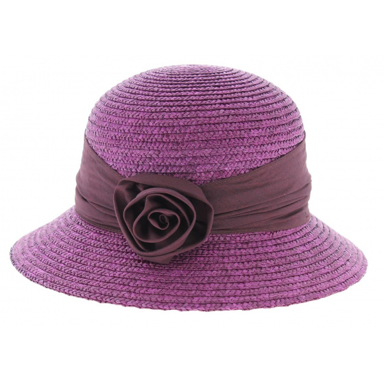Garnet straw bell hat