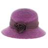 chapeau paille cloche grenat - boutique de chapeau Reference : 4685 | Chapellerie Traclet