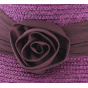 Garnet straw cloche hat