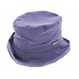 Chapeau cloche souple bleu