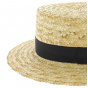 French Boater Natural Straw - Traclet