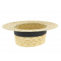 French Boater Natural Straw - Traclet