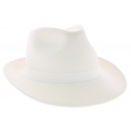 White Felt Fedora Hat
