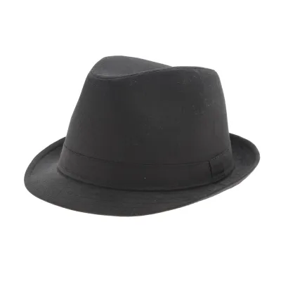 Jazz trilby hat - Black cotton Reference: 2151 | Traclet Hatmakers