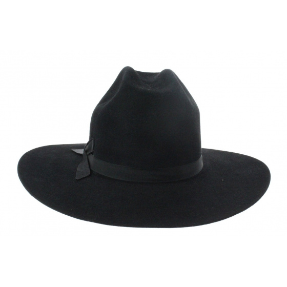 Western Hat - Black Fur Felt Western Hat - Black Fur Felt