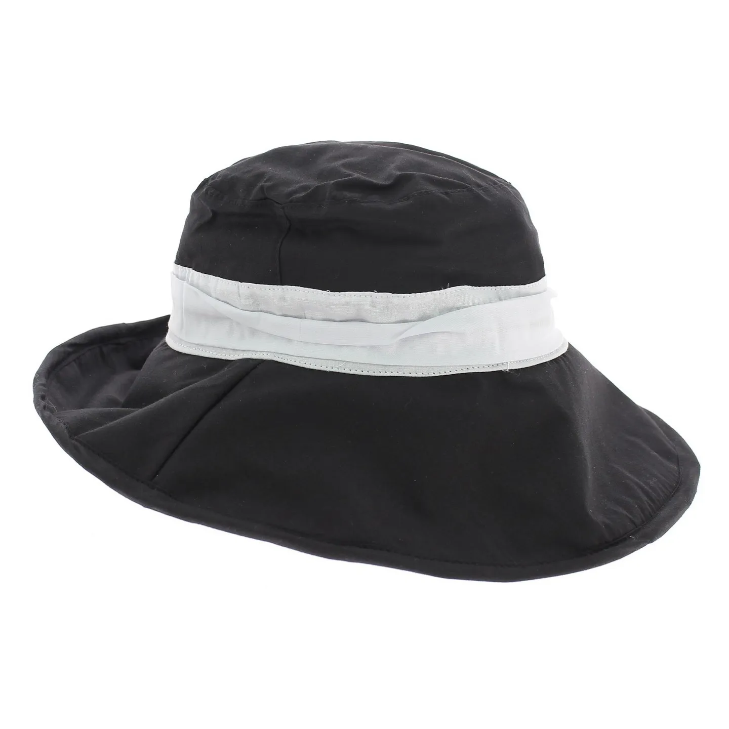 Capeline Nathalie - 100% coton noir Reference : 1591 | Chapellerie Traclet