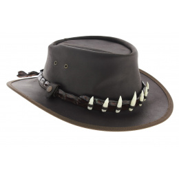 Queensland Crocodile Tooth Hat Brown - Jacaru
