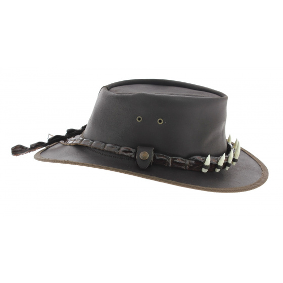 Queensland Crocodile Tooth Hat Brown - Jacaru Queensland Crocodile Tooth Hat Brown - Jacaru