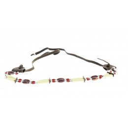 Hatband - Red Beaded Hat Trim
