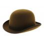 Brown Shrew Felt Bowler Hat - Traclet