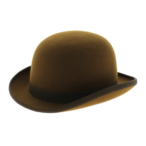 Chapeau Melon Marron Musaraigne Feutre - Traclet