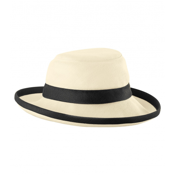 Chapeau femme TH8 bi couleurs naturel et noir Chapeau femme TH8 bi couleurs naturel et noir
