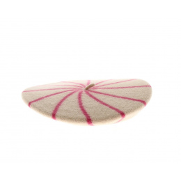 Beret enfant beige rose - Le Beret Francais