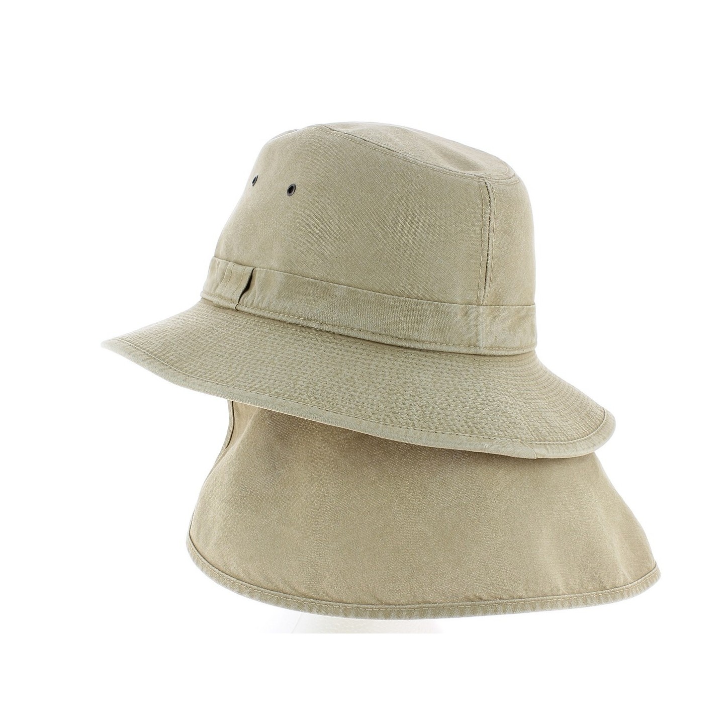 Chapeau Safari Tchad Cache Nuque UPF 50+ Beige - Crambes
