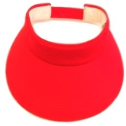 Red visor cap