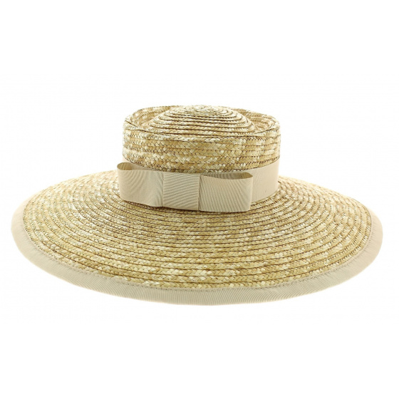 Capeline Willy's Paris Yveline en paille naturelle Capeline Willy's Paris Yveline en paille naturelle