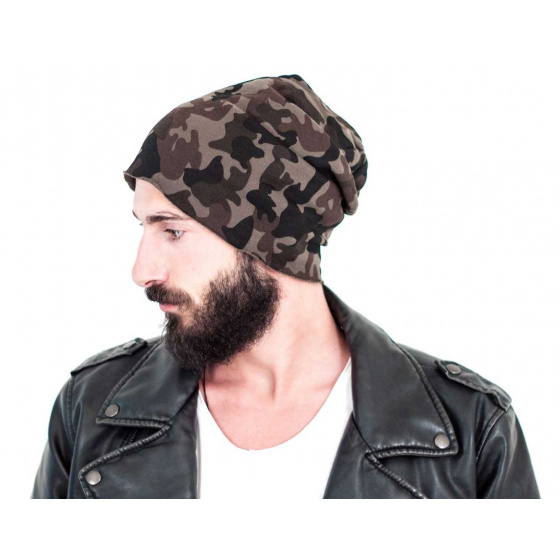 Brooklin Oversize Camouflage Beanie - Atlantis
