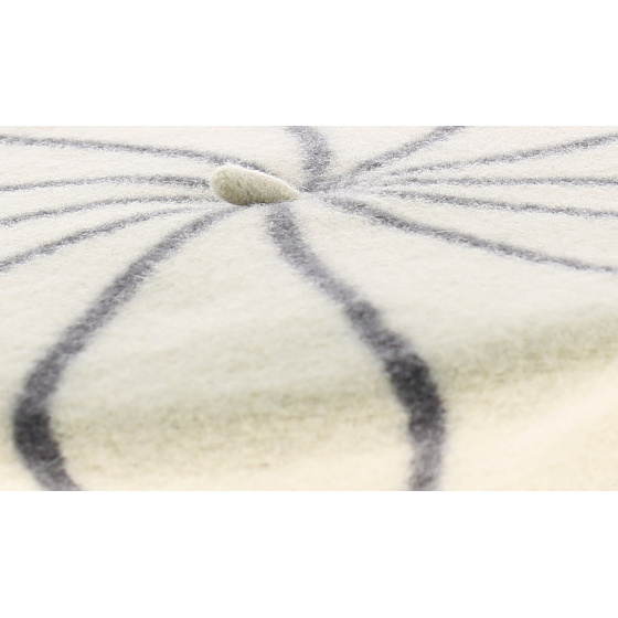 French Beret - grey striped beret