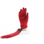 Women's Red Wool & Nylon Gloves - Vincent Pradier
