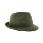 Trilby hat - Green Alcantara