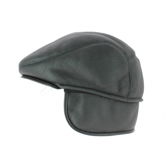 Marian Leather Cap with Ear Flaps Gena Marian Leather Cap with Ear Flaps Gena