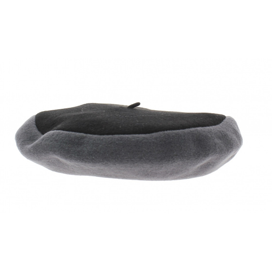 Beret amboise noir et gris- Héritage par Laulhère Beret amboise noir et gris- Héritage par Laulhère