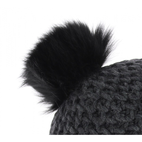 Bonnet pompon noir Bonnet pompon noir