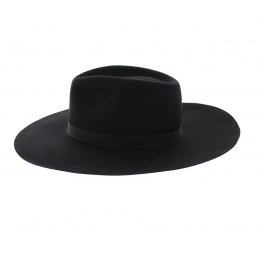 Wide Brim Wool Felt Fedora Hat - Traclet