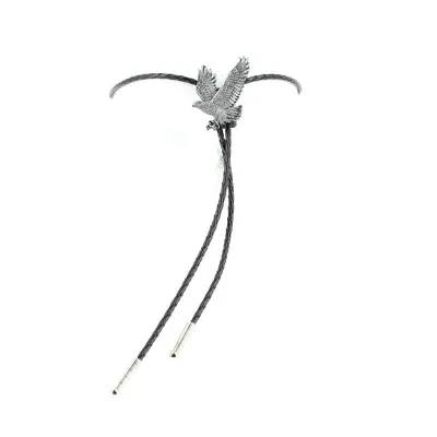 bolo tie médaillon aigle argenté  Reference : 1528 | Chapellerie Traclet