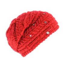 Bonnet basic oversize rouge Reference : 3157 | Chapellerie Traclet