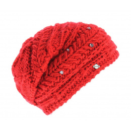 Basic oversized red beanie