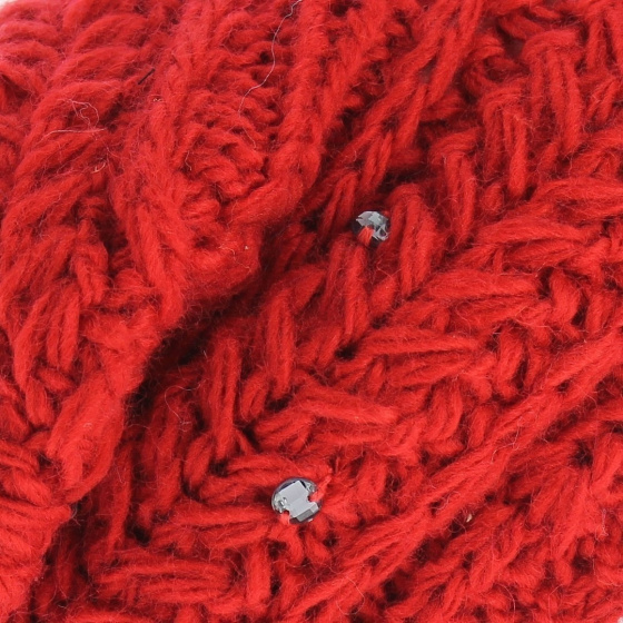 Basic oversized red beanie