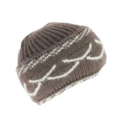 Women's granny angora beanie - buy grandma grandmother beanie - Brown Reference: 3102 | Traclet Hat Shop