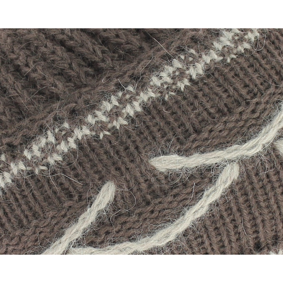 Bonnet mamie Angora Marron