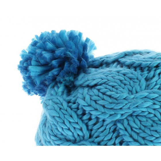 The Rosa blue beanie - Coal