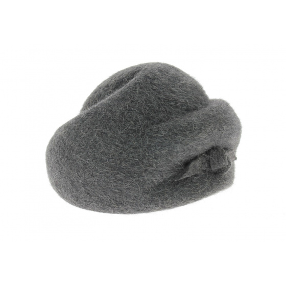 Grey 60s tambourine hat