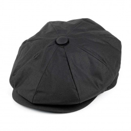 Black waxed canvas cap JAXON