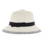 Pauline white cloche hat